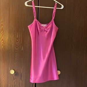 Morgan Taylor deep rose silky appearing nightgown. Size Small.